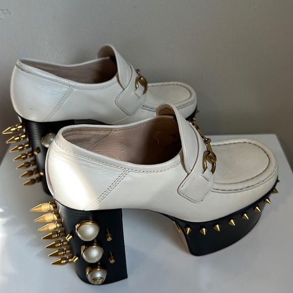 Gucci Vegas Pearl Studded Platforms - Picture 6 of 16